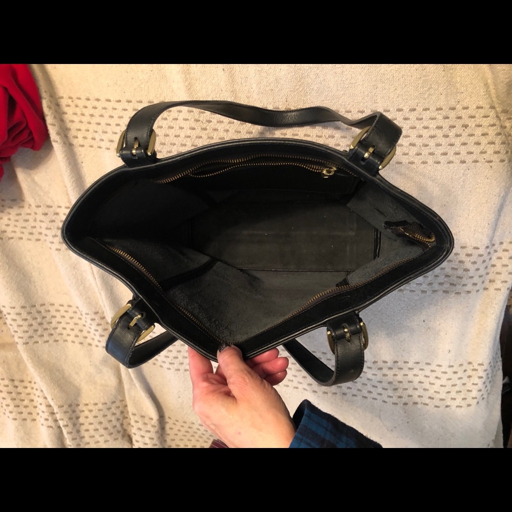 Black Leather Tote Bag - Picture 4 of 6